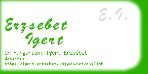 erzsebet igert business card